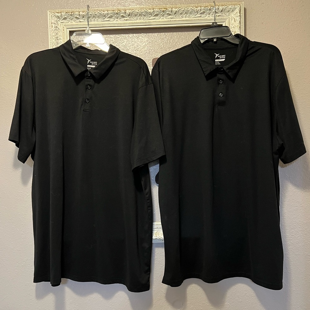 Old Navy Black Active Go Dry Polo XXL Tall